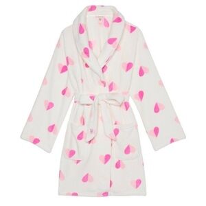 Women's Pink Heart Print Robe